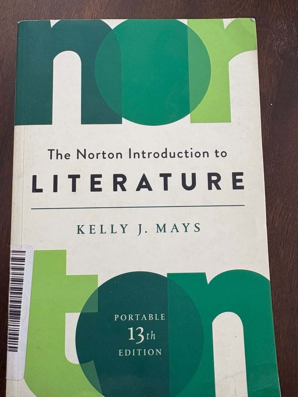 The Norton Introduction to Literature (Portable 13th Edition) by Kelly J. Mays